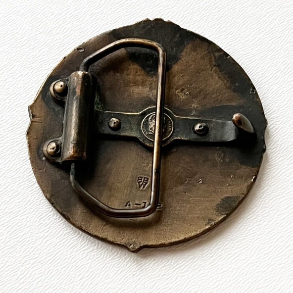 Vintage Pewter Seventh Cavalry Rough Rider Commemorative Belt Buckle 2.5\